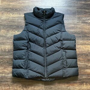 Lands' End Down Filled Puffer Vest Black 1X